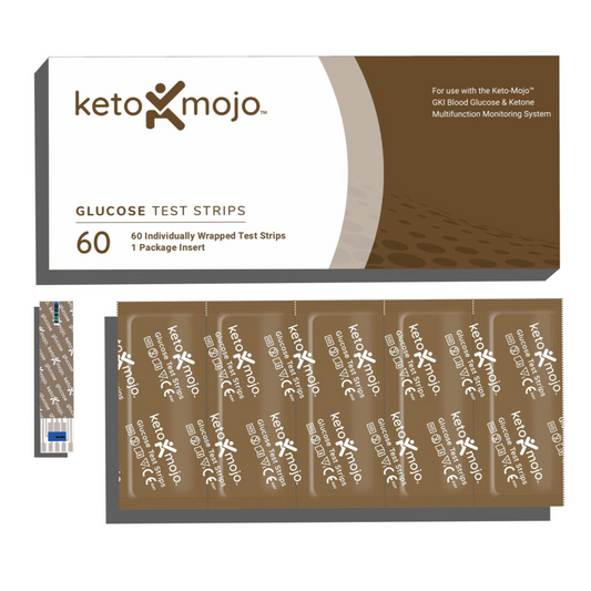Keto-Mojo GKI Glukoseteststreifen (60 Streifen) Nur für Keto-Mojo GKI Bluetooth (europäisches Modell)