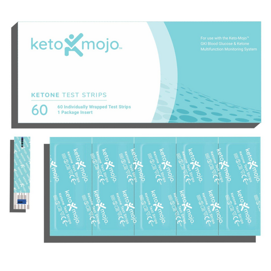 Keto-Mojo GKI Keton-Teststreifen (60 Streifen) Nur für Keto-Mojo GKI Bluetooth (europäisches Modell)