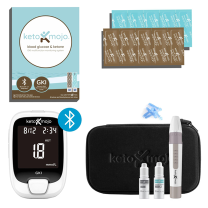 Keto-Mojo GKI-Bluetooth-Blutzucker- und Ketonmessgerät – BASIC STARTER KIT